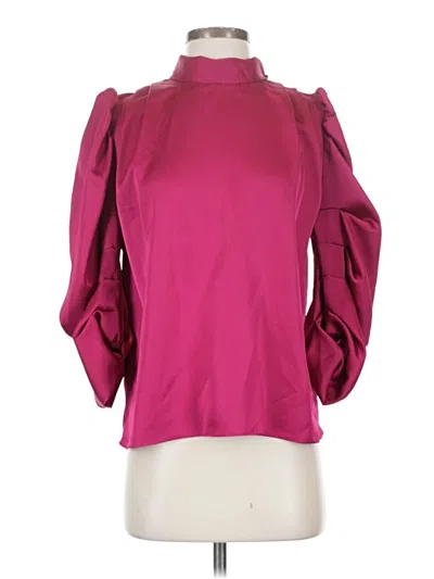 Misa 3/4 Sleeve Blouse In Burgundy