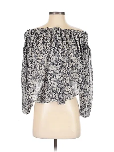 Pre-owned Misa 3/4 Sleeve Blouse In Gray