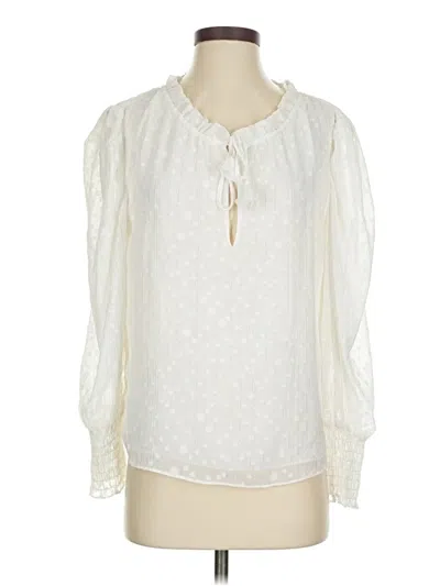 Pre-owned Misa 3/4 Sleeve Blouse In Ivory