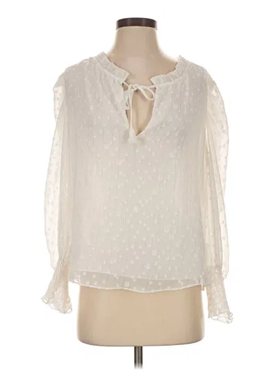 Pre-owned Misa 3/4 Sleeve Blouse In Ivory