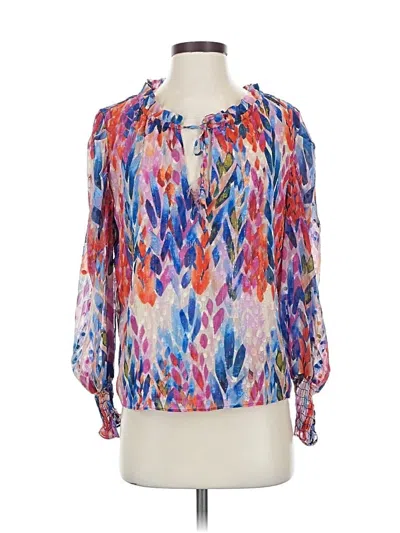 Pre-owned Misa 3/4 Sleeve Blouse In Pink