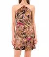 Misa Addie Paisley Dress In Persian In Brown