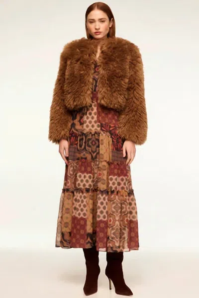 Misa Ahreana Dress In Surreal Patchwork In Multi
