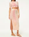 Misa Aisha Midi Skirt In Sequin Ombre Tin In Multi