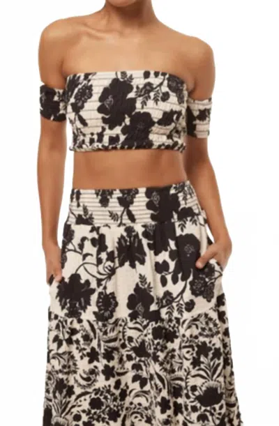 Misa Alba Top In Flora Negra In Multi