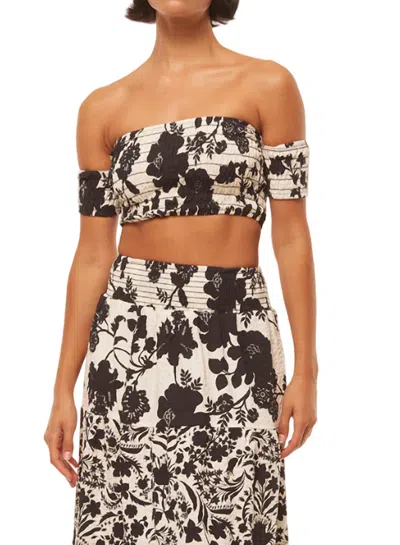Misa Alba Top In Flora Negra In Multi