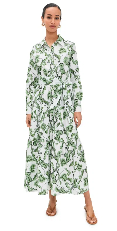 Misa Alberta Dress Garden Paisley In Green