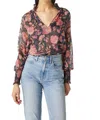 Misa Alexis Top In Flora Dot In Multi