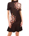 Misa Allie Mini Dress In Morrocan Snowflake In Brown