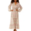 Misa Amata Dress In Somerset Stencil In Beige