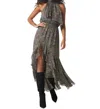 Misa Aneva Dress In Aneva Dress Paisley Shimmer In Gray