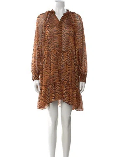 Pre-owned Misa Animal Print Mini Dress W/ Tags In Pink