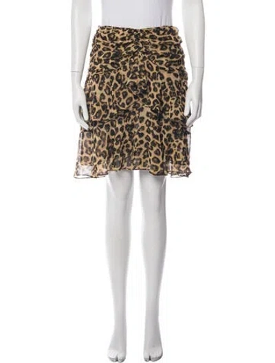 Pre-owned Misa Animal Print Mini Skirt In Purple