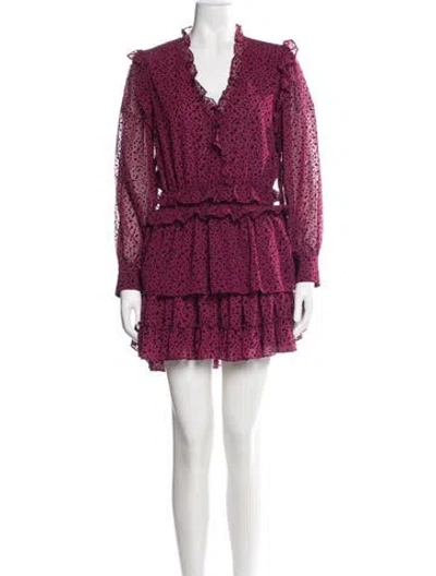 Pre-owned Misa Animal Print Skirt Set In Pink