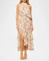 Misa Anka Chiffon Halter Top In Spring Ditsy Chf
