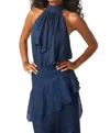 Misa Anka Top In Cerulean In Blue