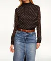 Misa Annie Top In Black Lapis Eye In Multi