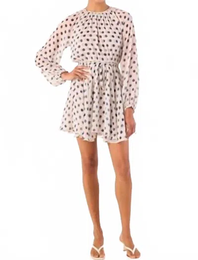 Misa Anthea Dress In Polka Dot In Pink