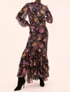 Misa Audrey Maxi Dress In Dusted Cluster In Multi