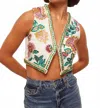Misa Bashira Top In White Multicolor In Multi