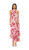 Misa Calissa Dress In Flora Rosada