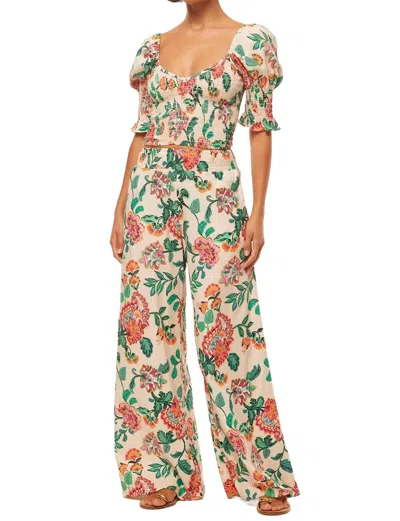 Misa Calla Top In Malika Paisley Floral In Animal Print