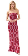 Misa Brenna Midi Dress In Pink