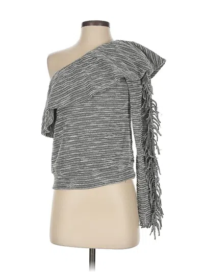 Pre-owned Misa Cardigan Sweater In Gray