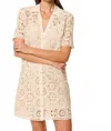 Misa Carmel Summer Crochet Mini Dress In Multi