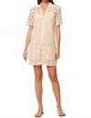 Misa Carmel Summer Crochet Mini Dress In Multi