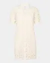 Misa Carmel Summer Crochet Mini Dress In Neutral