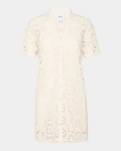 Misa Carmel Summer Crochet Mini Dress