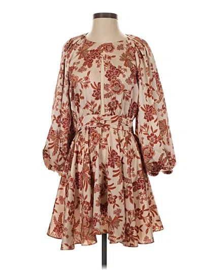 Pre-owned Misa Casual Dress In Brown