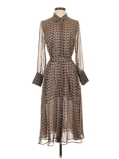 Pre-owned Misa Casual Dress In Brown