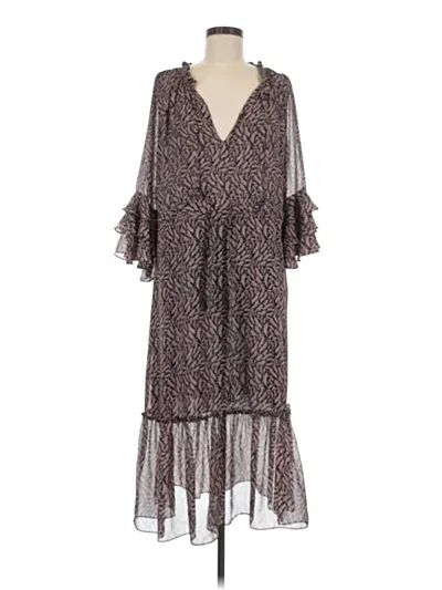 Pre-owned Misa Casual Dress In Brown