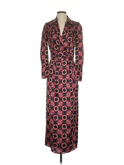 Pre-owned Misa Casual Dress In Burgundy