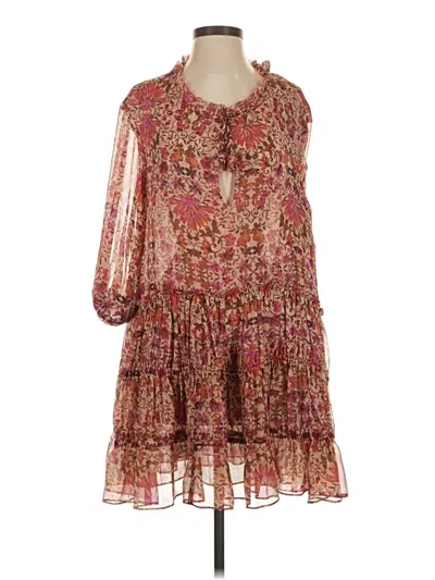 Pre-owned Misa Casual Dress In Burgundy