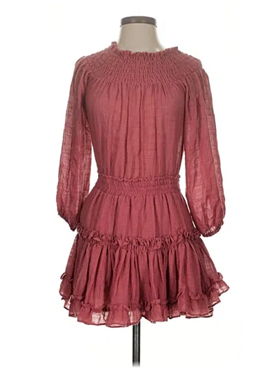Pre-owned Misa Casual Dress In Burgundy