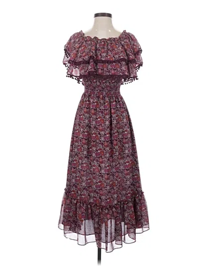 Pre-owned Misa Casual Dress In Burgundy