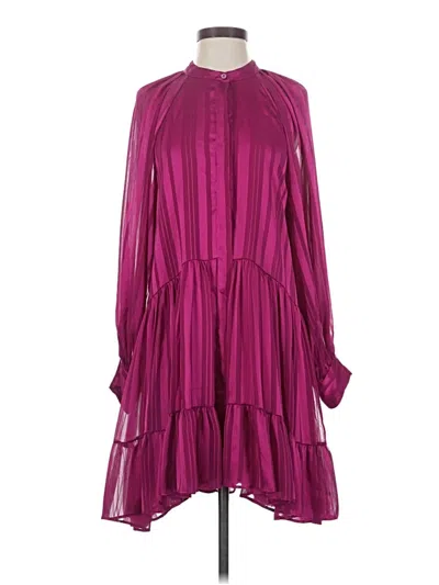 Pre-owned Misa Casual Dress In Burgundy