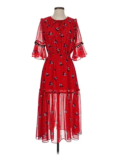 Pre-owned Misa Casual Dress In Red