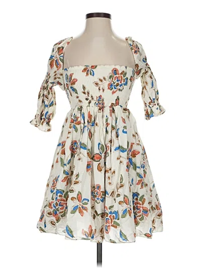 Pre-owned Misa Casual Dress In White