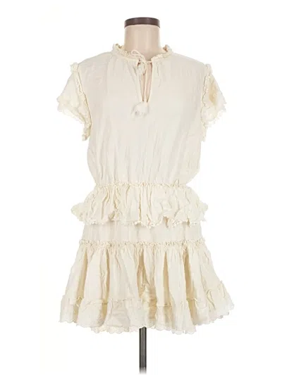 Pre-owned Misa Casual Dress In White