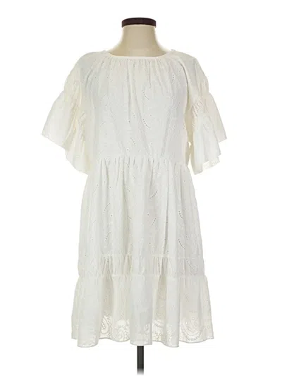 Pre-owned Misa Casual Dress In White