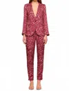 Misa Catroux Jacket In Fauna Abstract In Red