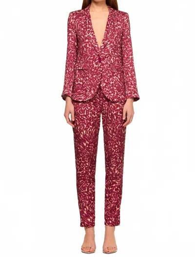 Misa Catroux Jacket In Fauna Abstract In Red