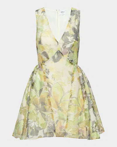 Misa Cerise Mini Dress In Lucent Blooms