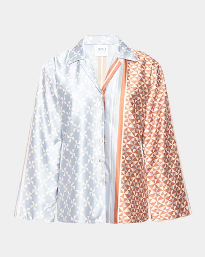 Misa Checkered Tile Isme Button-front Shirt
