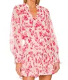 Misa Marion Skirt In Watermelon Blossom In Multi