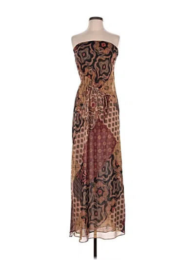 Pre-owned Misa Cocktail Dress In Brown